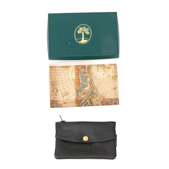 Levenger Bavarian Key & Coin Case Black Leather New in Box - Picture 3 of 6